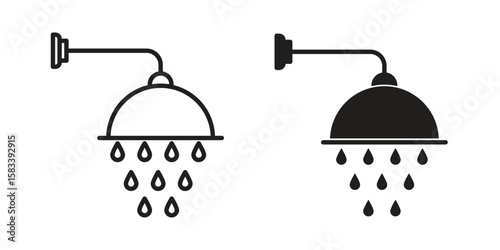 Shower Head icon vector illustration. Flat design. Graphic design vector symbols.
