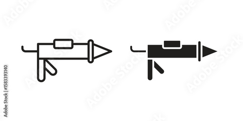 Sealants gun icon vector illustration. Flat design. Graphic design vector symbols.