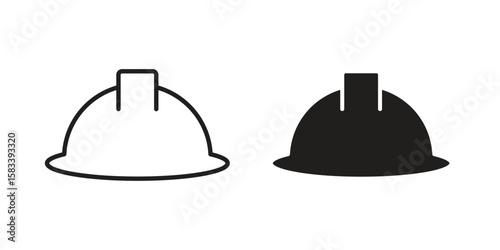 Safety helmet icon vector illustration. Flat design. Graphic design vector symbols.