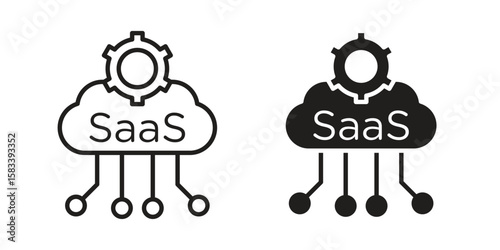 SaaS icon vector illustration. Flat design. Graphic design vector symbols.