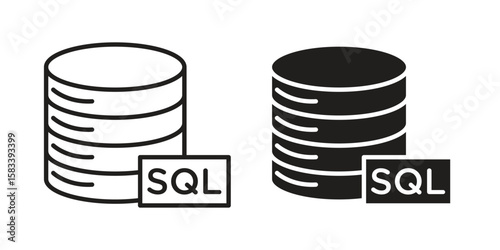 SQL icon vector illustration. Flat design. Graphic design vector symbols.