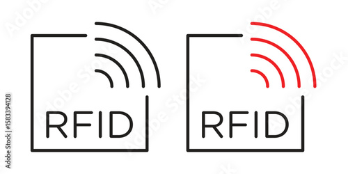 RFID icon vector illustration. Flat design. Graphic design vector symbols.