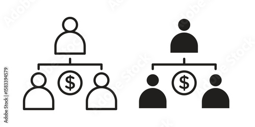 Ponzi scheme icon vector illustration. Flat design. Graphic design vector symbols.