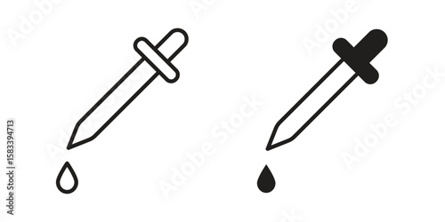 Pipette icon vector illustration. Flat design. Graphic design vector symbols.