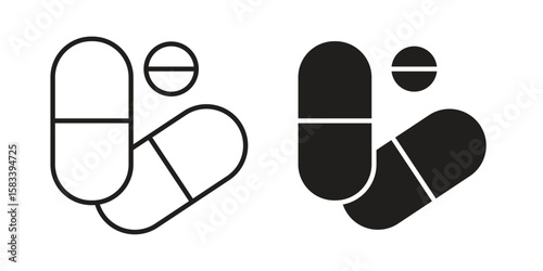 Pills icon vector illustration. Flat design. Graphic design vector symbols.