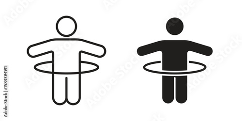 People Hula hop icon vector illustration. Flat design. Graphic design vector symbols.