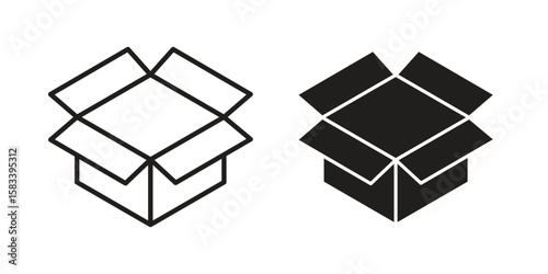 Open box icon vector illustration. Flat design. Graphic design vector symbols.