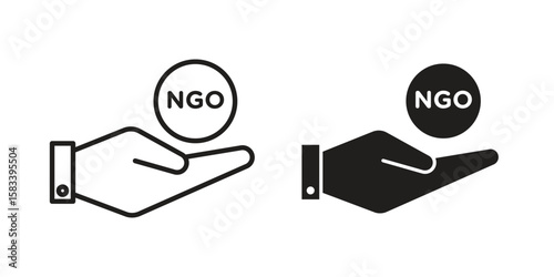 NGO icon vector illustration. Flat design. Graphic design vector symbols.