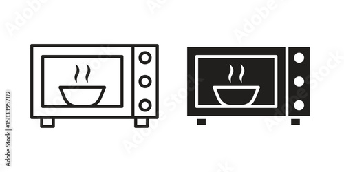 Microwave icon vector illustration. Flat design. Graphic design vector symbols.
