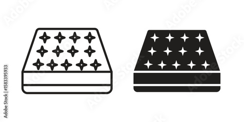 Mattress icon vector illustration. Flat design. Graphic design vector symbols.
