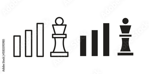 Marketing strategy icon vector illustration. Flat design. Graphic design vector symbols.