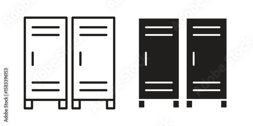 Locker icon vector illustration. Flat design. Graphic design vector symbols.
