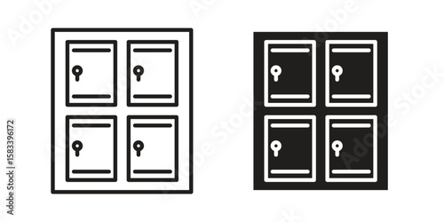 Lockers icon vector illustration. Flat design. Graphic design vector symbols.
