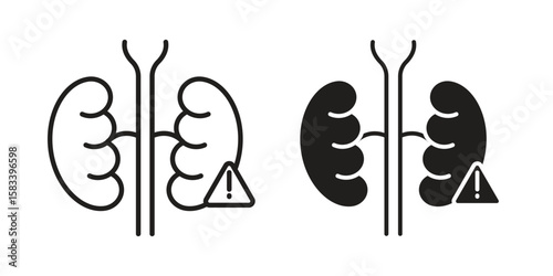 Kidney disease icon vector illustration. Flat design. Graphic design vector symbols.
