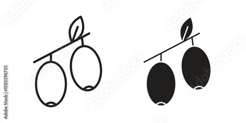 Jujube icon vector illustration. Flat design. Graphic design vector symbols.