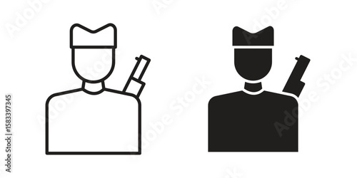 Hunter icon vector illustration. Flat design. Graphic design vector symbols.