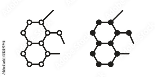 Graphene icon vector illustration. Flat design. Graphic design vector symbols.