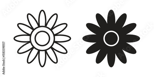 Gerbera icon vector illustration. Flat design. Graphic design vector symbols.