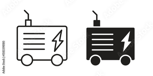 Generator icon vector illustration. Flat design. Graphic design vector symbols.
