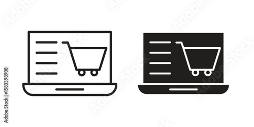 E commerce platform icon vector illustration. Flat design. Graphic design vector symbols.