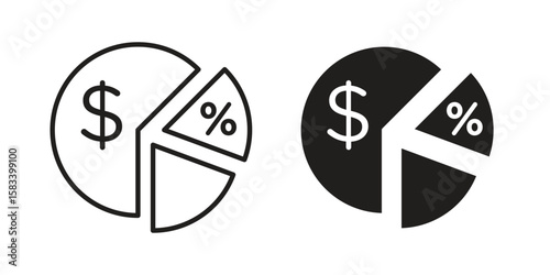 Dividend yield icon vector illustration. Flat design. Graphic design vector symbols.
