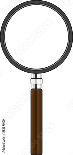 Vintage magnifying glass illustration