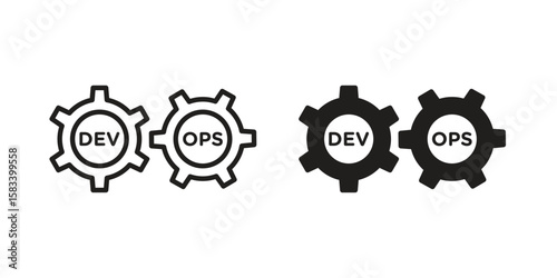 Devops icon vector illustration. Flat design. Graphic design vector symbols.