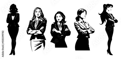 Professional Women in Business Suits: Diverse Leadership Representation