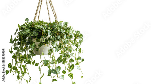 Hanging Potted Plant on Transparent Background