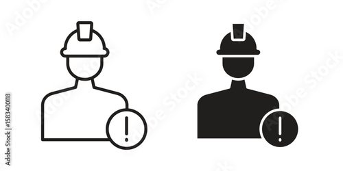 Construction risk icon vector illustration. Flat design. Graphic design vector symbols.