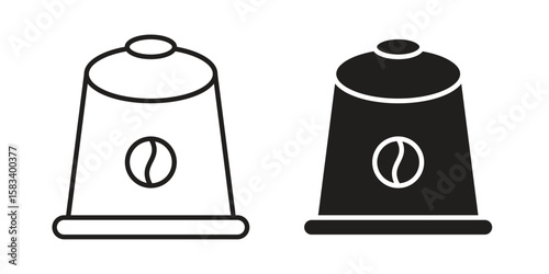 Coffee capsule icon vector illustration. Flat design. Graphic design vector symbols.