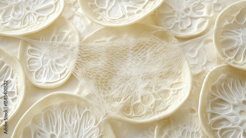 Delicate Abstract Background of White Textured Natural Elements