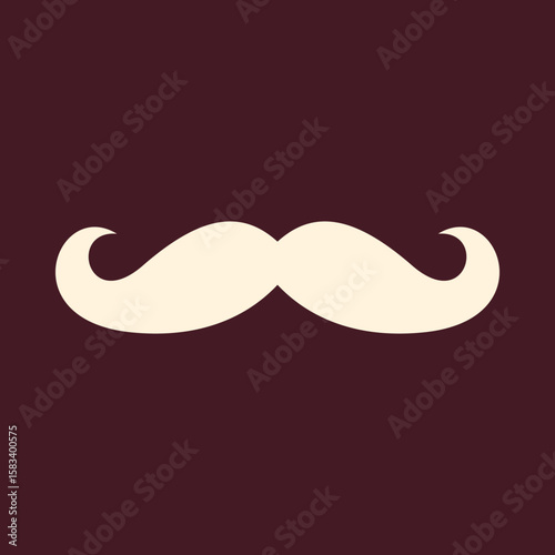 Italy mustache trendy vector art design knockout amazing colorful useful illustration