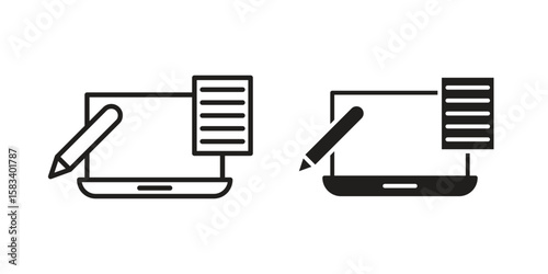 Blended learning icon vector illustration. Flat design. Graphic design vector symbols.