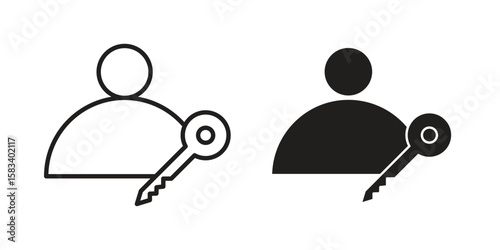 Authentication icon vector illustration. Flat design. Graphic design vector symbols.