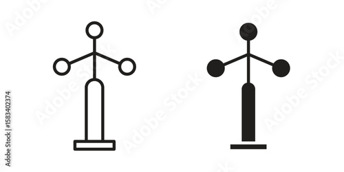 Anemometer icon vector illustration. Flat design. Graphic design vector symbols.