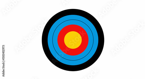 Wallpaper Mural Colorful Archery Target with Concentric Rings on White Background Torontodigital.ca