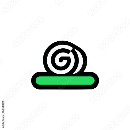 Medical roll logo design: healthcare, therapy, and wellness symbol