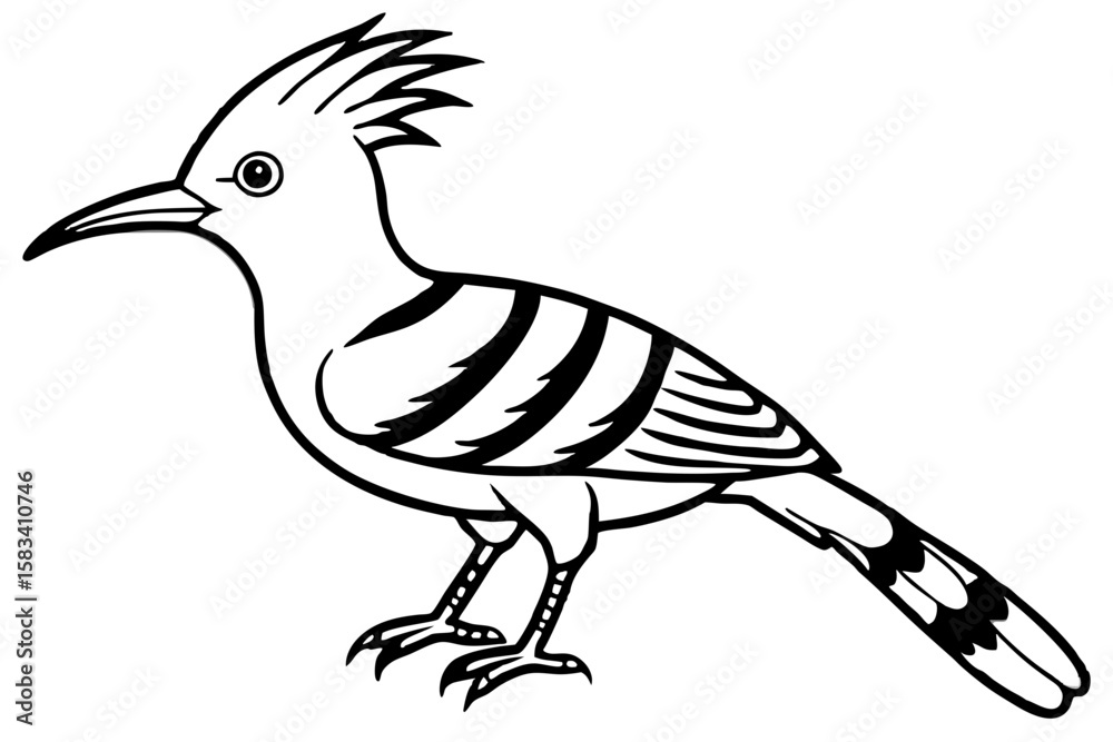 Obraz premium Modern Hoopoe Vector Art