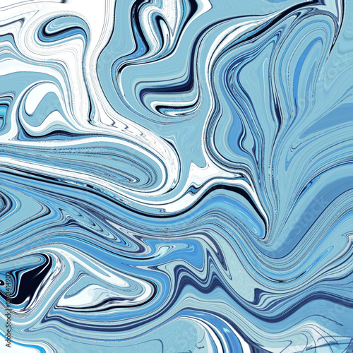 Abstract blue swirl texture resembling fluid ocean waves and icy marbling. Ideal for backgrounds and modern art. 