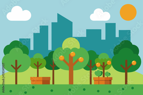 urban orchard in community green space