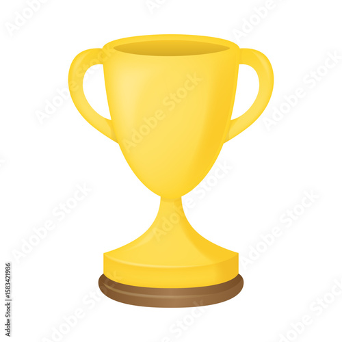 Trophy Emoji Icon Illustration Sign. Award Vector Symbol Emoticon Design Vector Clip Art.