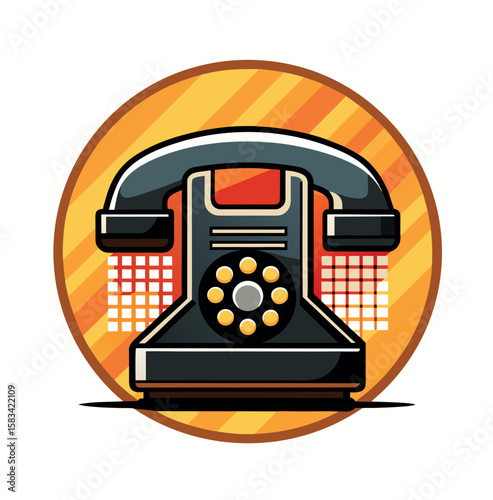 phone symbol telephone silhouette vecor icon on white backround