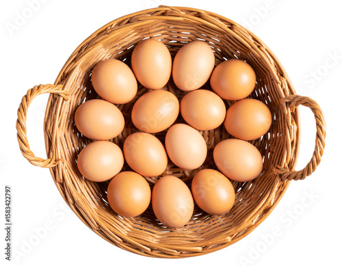 Wallpaper Mural  Firefly Overhead shot of multiple brown eggs placed symmetrically inside a round woven wicker 649631 PNG Torontodigital.ca