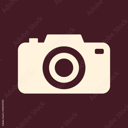 Camera trendy vector art design applied amazing colorful useful illustration