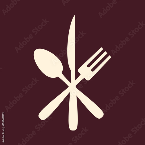 Cutlery trendy vector art design applied amazing colorful useful illustration