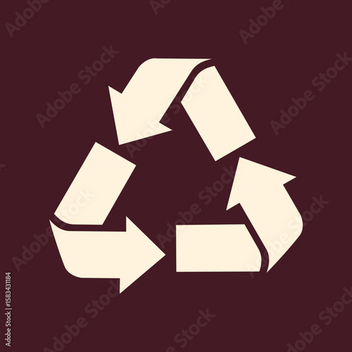 Recycle trendy vector art design applied amazing colorful useful illustration
