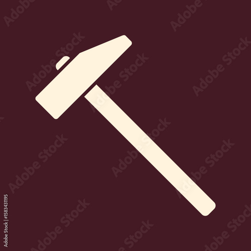 Hammer trendy vector art design applied amazing colorful useful illustration