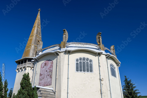 Fotografia Church of Saint Michael the Archangel showing its unique architecture in Mula, S
