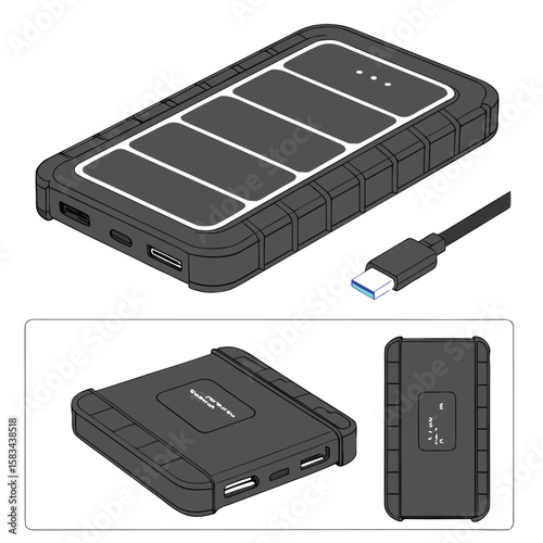 Portable NVMe SSD, with a rugged casing, on a clean white background.